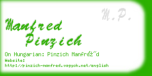 manfred pinzich business card